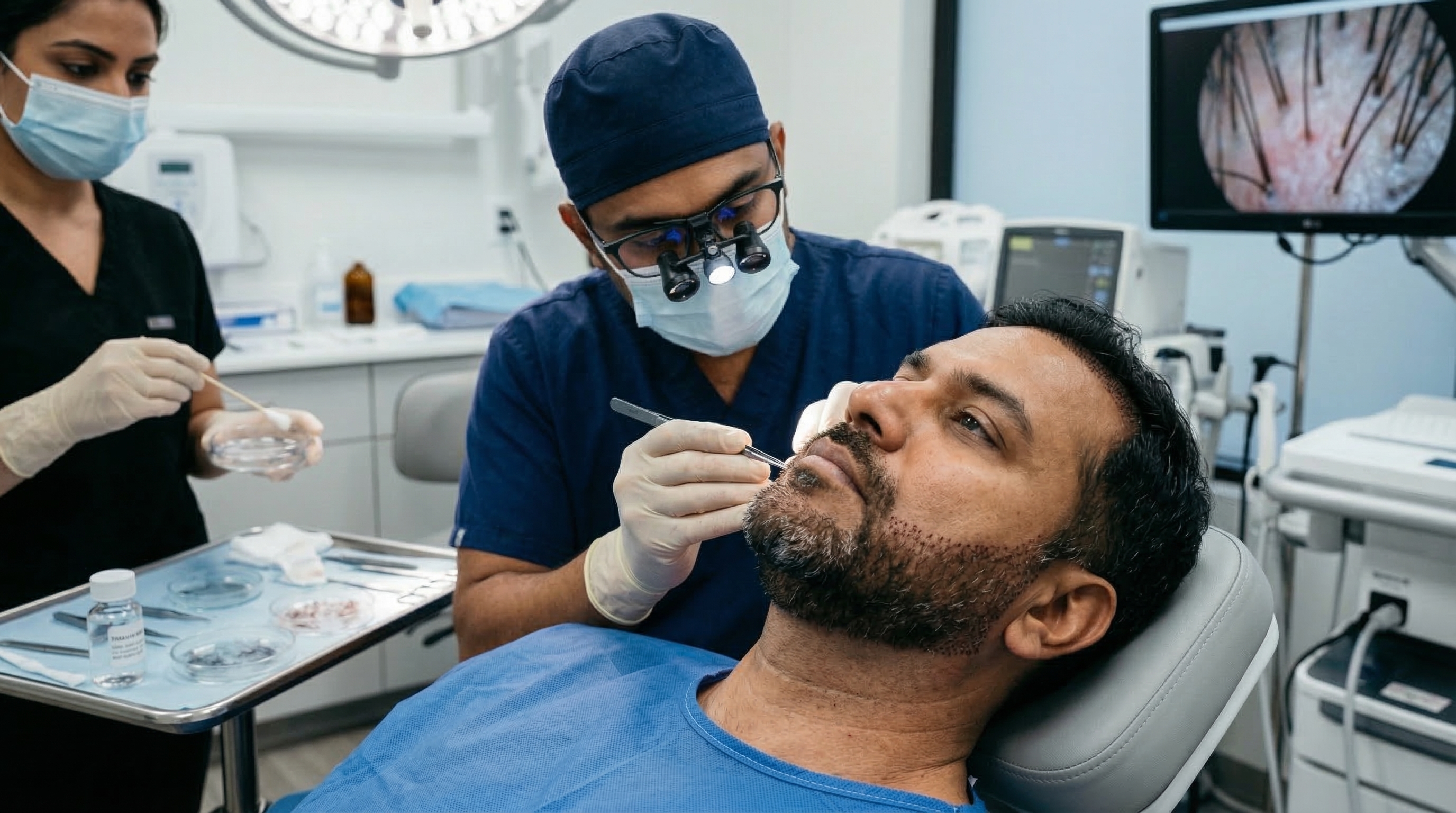 Beard hair transplant before and after results at iGraft Global Hair & Skin Services India