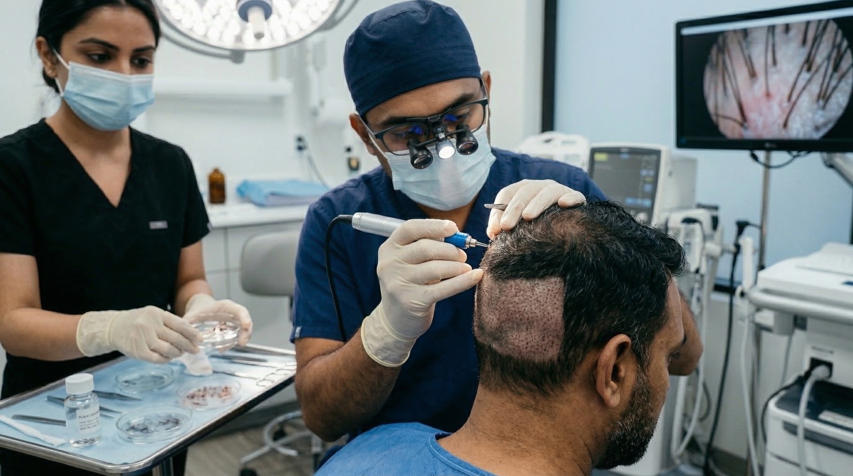FUE beard hair transplant procedure showing natural beard growth restoration at iGraft clinic