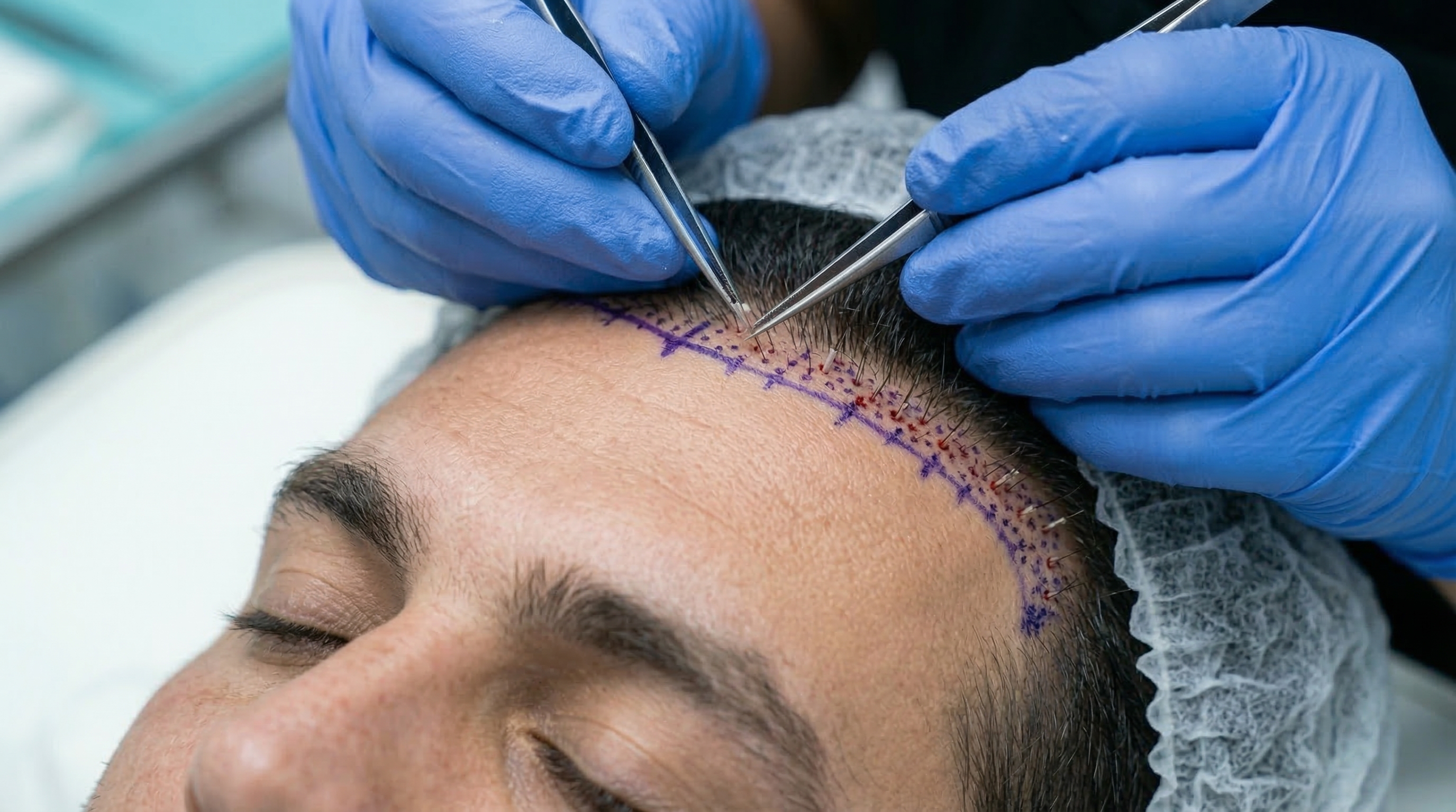 Hairline reconstruction before and after results at iGraft Global Hair Services India