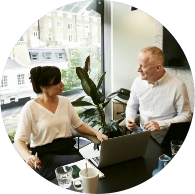 2 people in business meeting Image