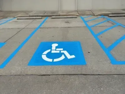 wheelchair symbol striping