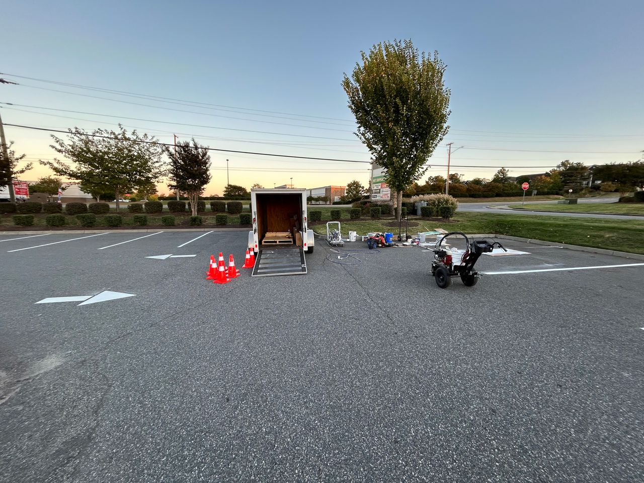 OSHA-compliant industrial floor striping