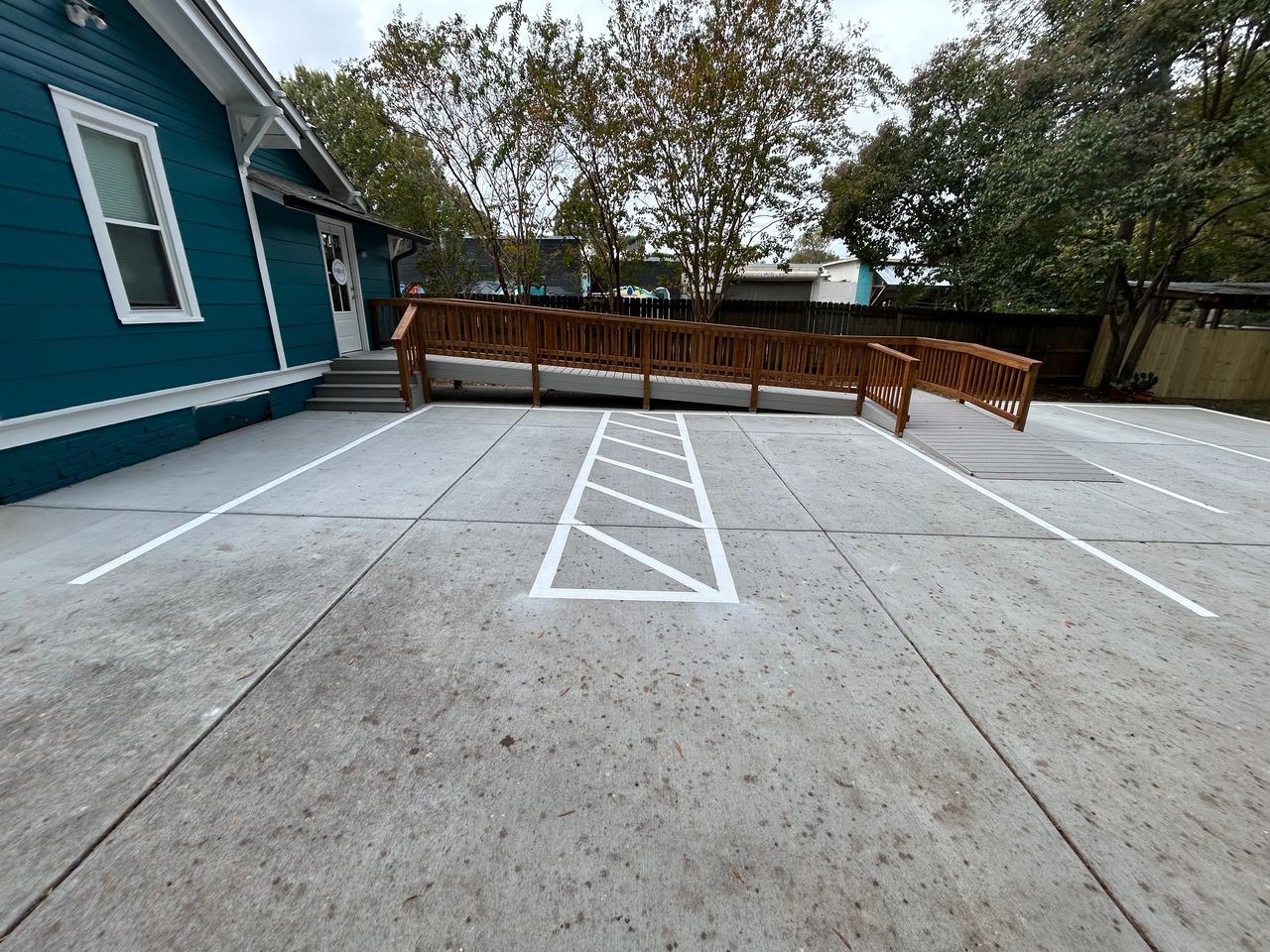 apartment complex line striping