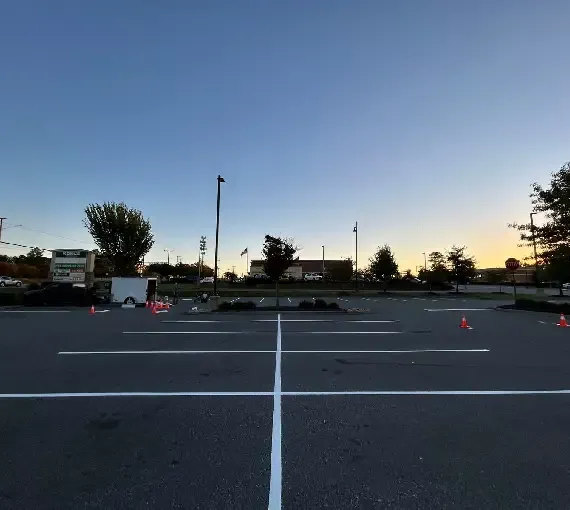 commercial parking lot striping Charlotte
