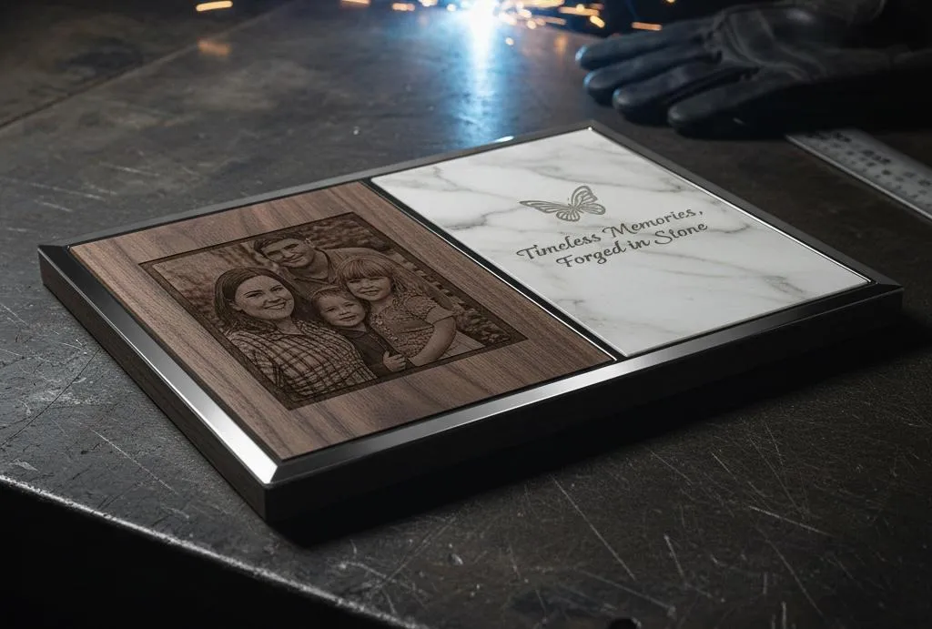 Laser-etched home decor and keepsakes