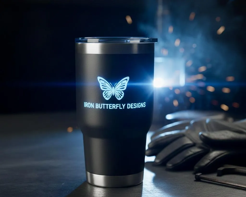 Rugged laser-engraved drinkware
