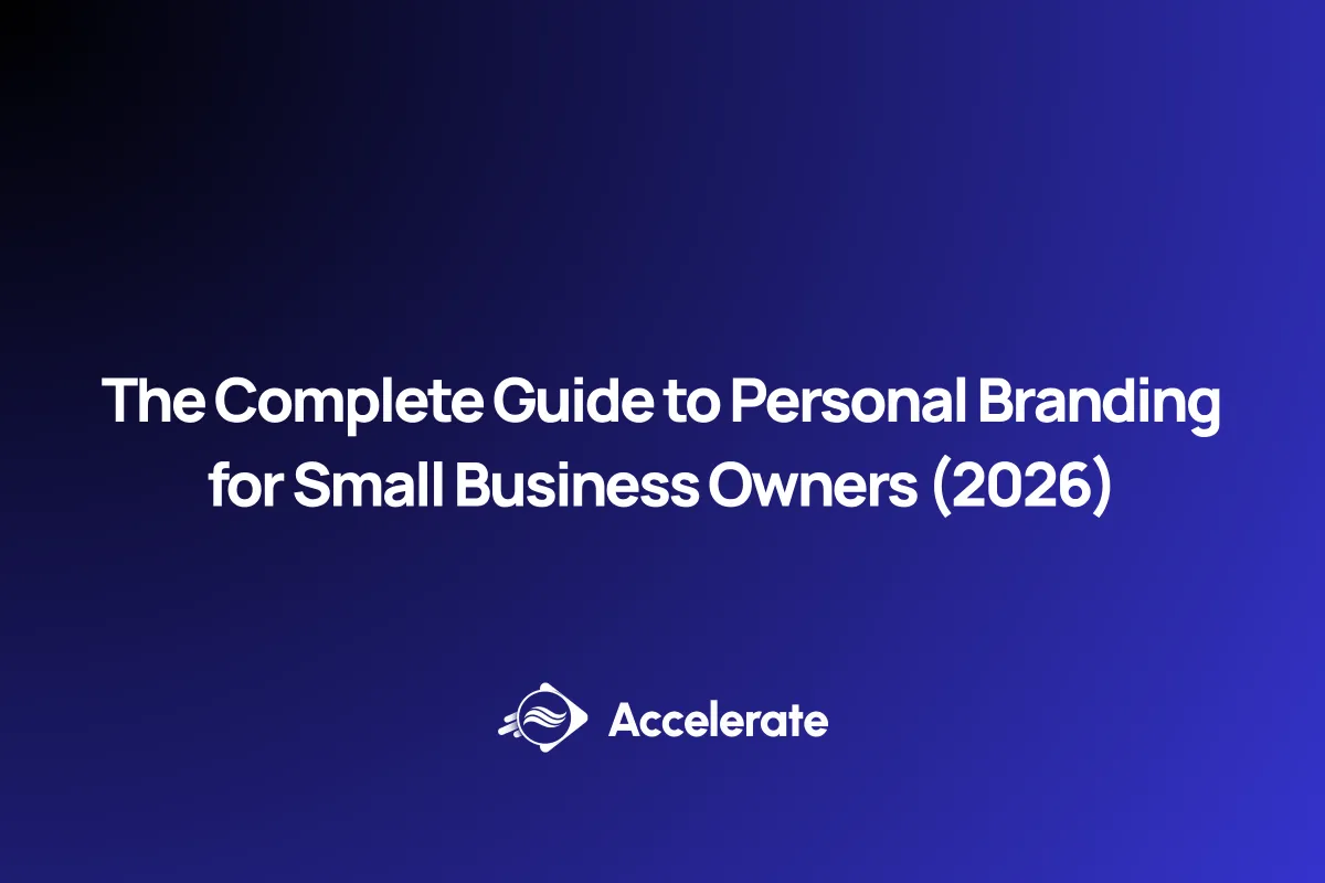 Accelerate brand placeholder image for personal branding article draft