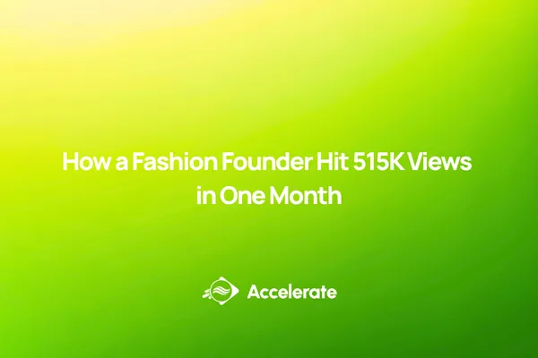 Accelerate by Editoz personal branding case study