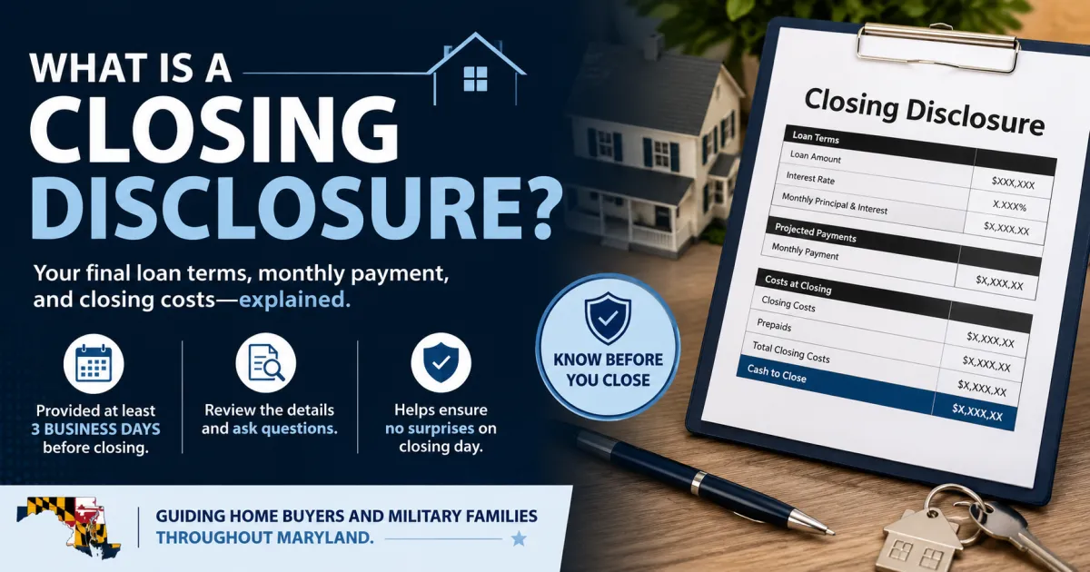 What Is a Closing Disclosure? A Guide for Maryland Homebuyers