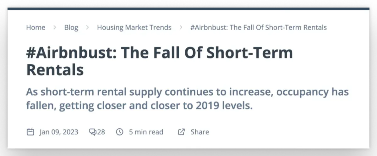 #Airbnbust: The Fall of Short-Term Rentals
