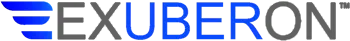 Exuberon logo featuring a modern design with blue and gray colors, representing a digital marketing agency focused on SEO and local visibility services.
