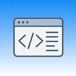 Web browser window with code elements representing web design and development, relevant to Exuberon's services in building user-friendly, high-converting websites.