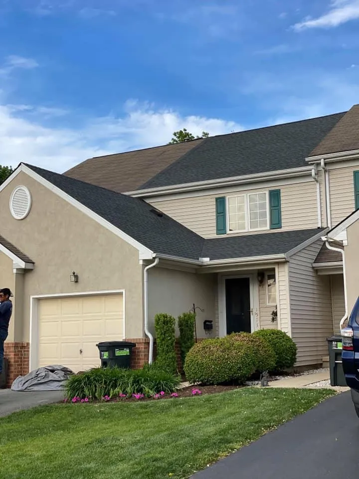 an eye catching roof with dark color