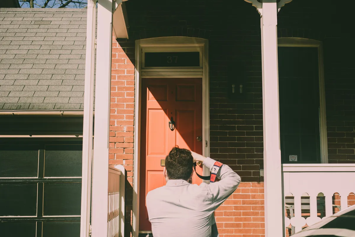 Property professional inspecting a rental home