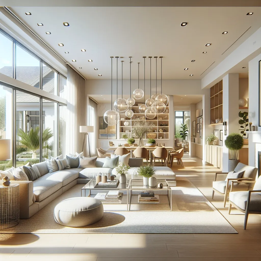 Bright rental home interior for property marketing
