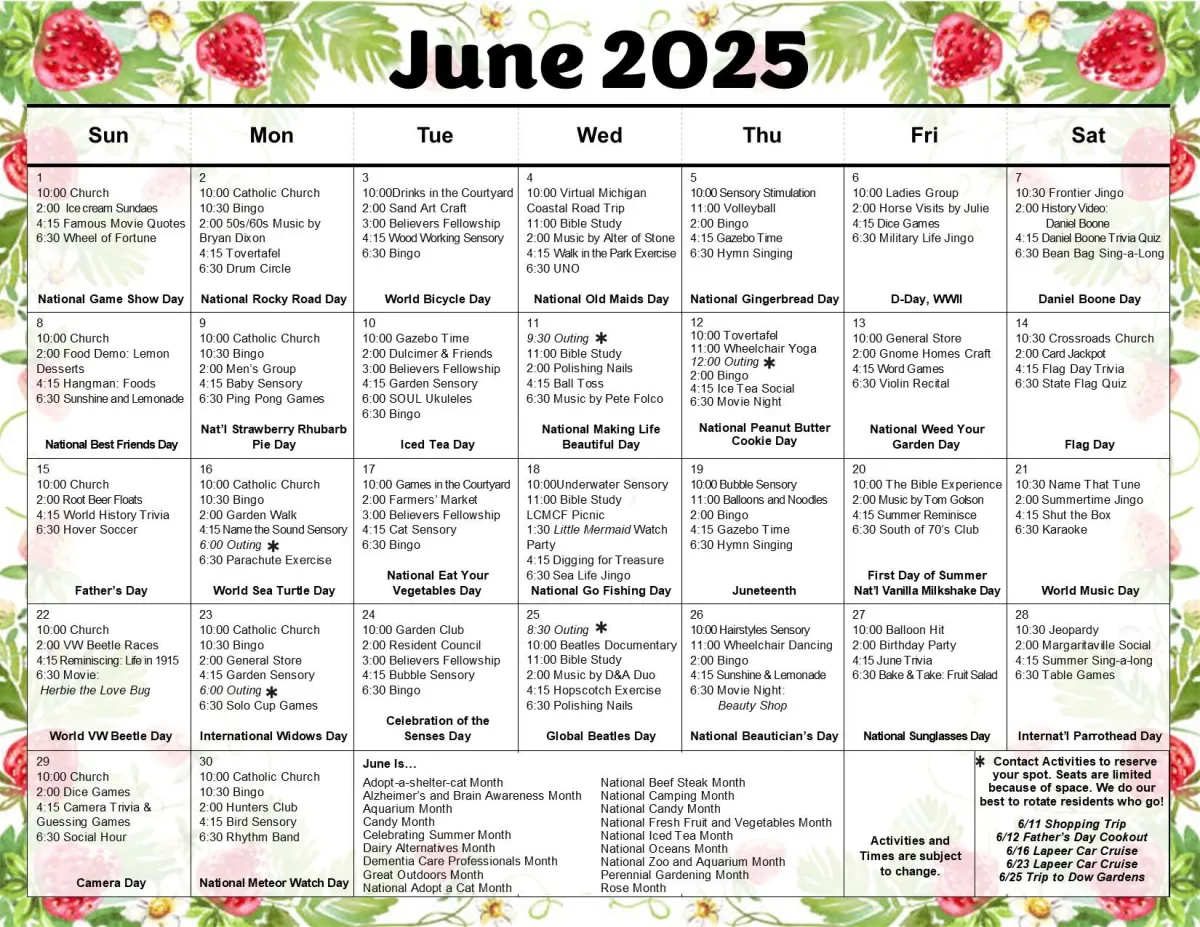 Current month calendar image