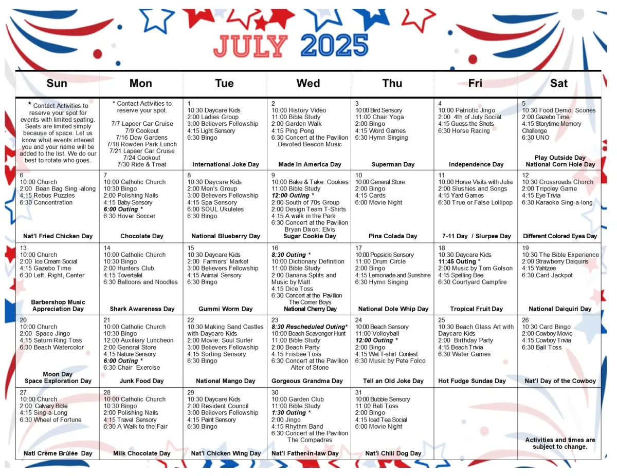 Current month calendar image