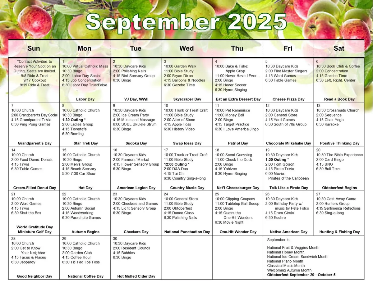 Current month calendar image