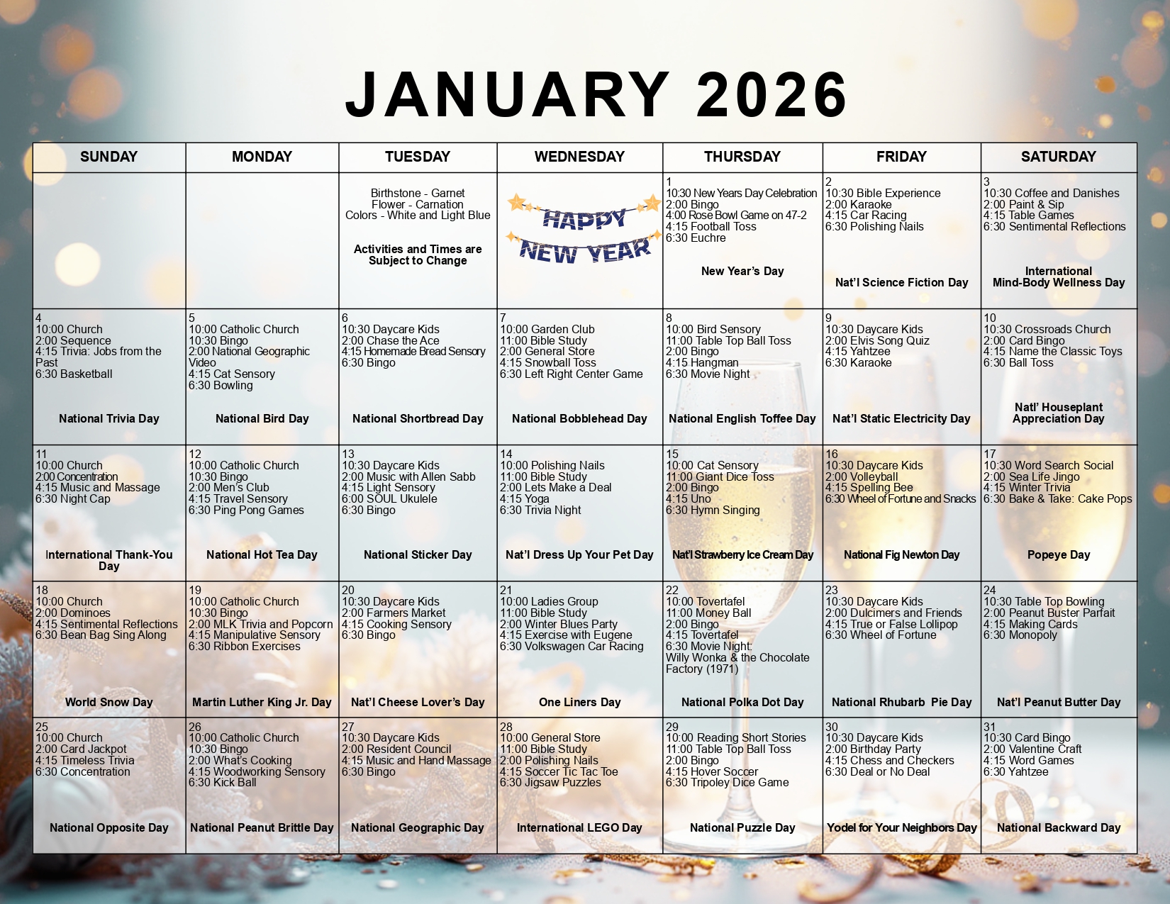 Current month calendar image