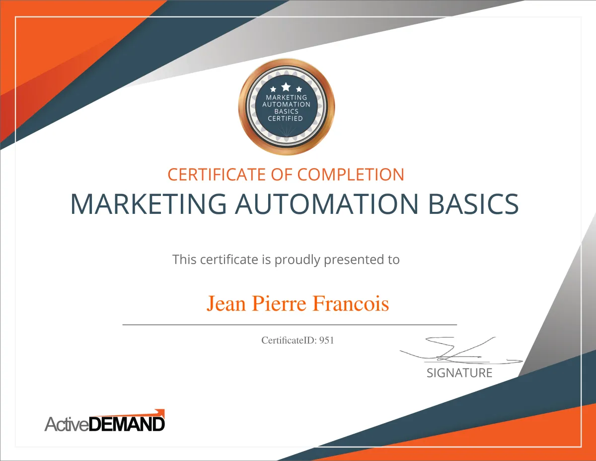 Active DEMAND - Marketing Automation - Basics