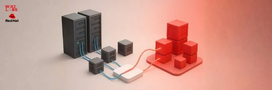 Transition from VMware legacy infrastructure to modern Red Hat OpenShift Virtualization cloud environment, created by Wiki Labs, Red Hat Premier Partner in Malaysia.