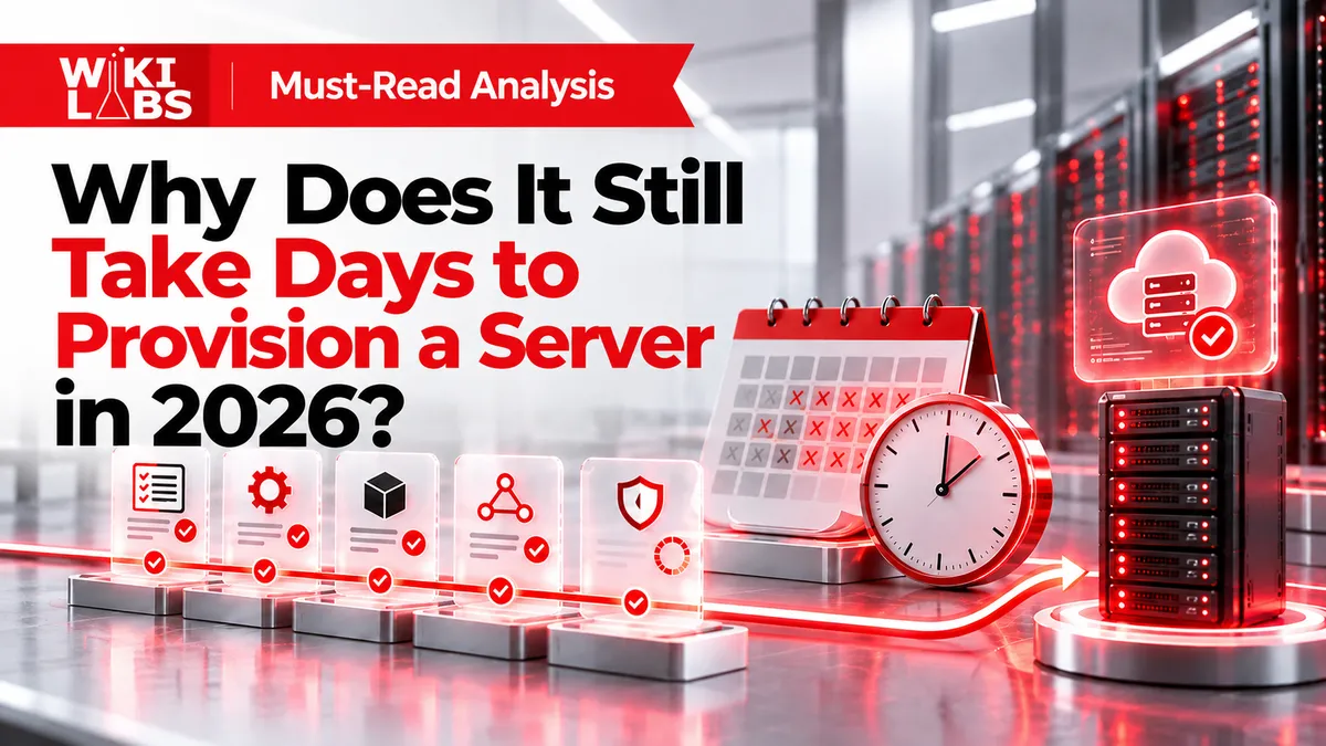 highlighting the challenges of manual server provisioning, IT infrastructure delays, and the importance of automation in improving deployment efficiency, operational consistency, and scalability.