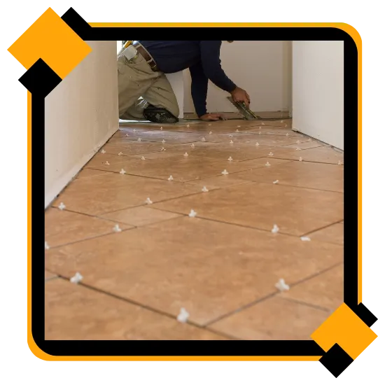 tile contractor in Menlo Park CA working on bathroom tile