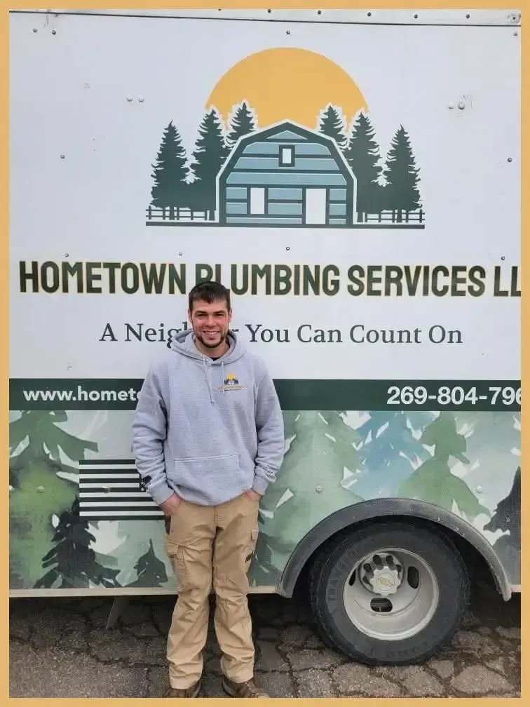 Justin Piper, Plumbing Service Technician at Hometown Plumbing Services, supporting licensed plumbers in Hastings, MI and Barry County.