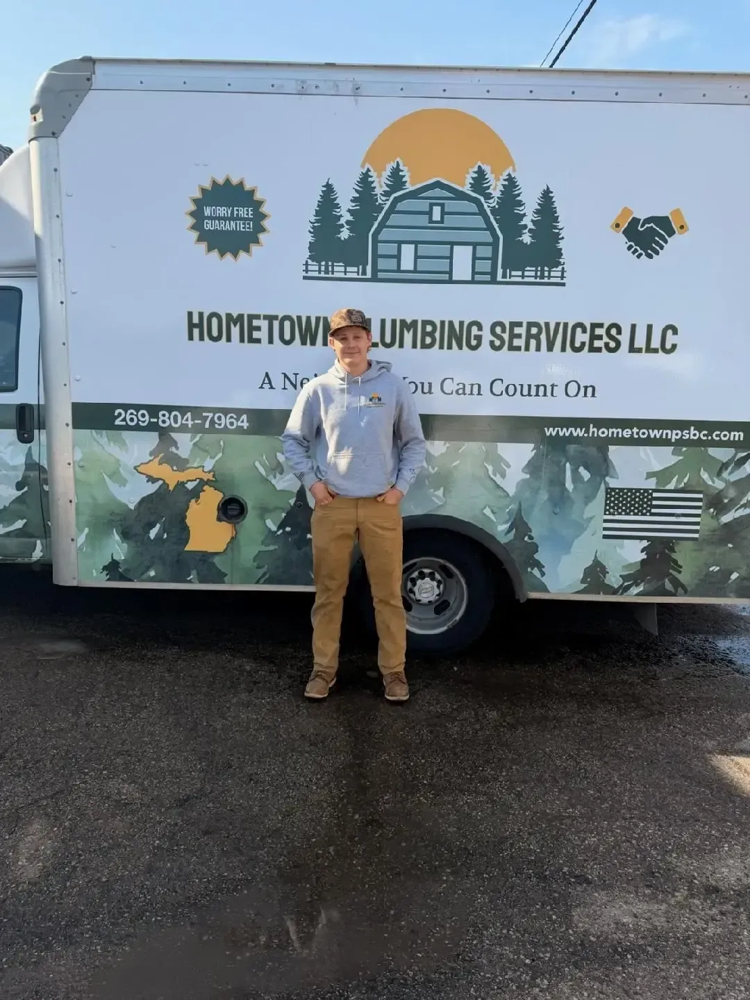 Drake Campbell, Plumbing Technician Assistant at Hometown Plumbing Services, a local technician serving Hastings, MI and surrounding communities.