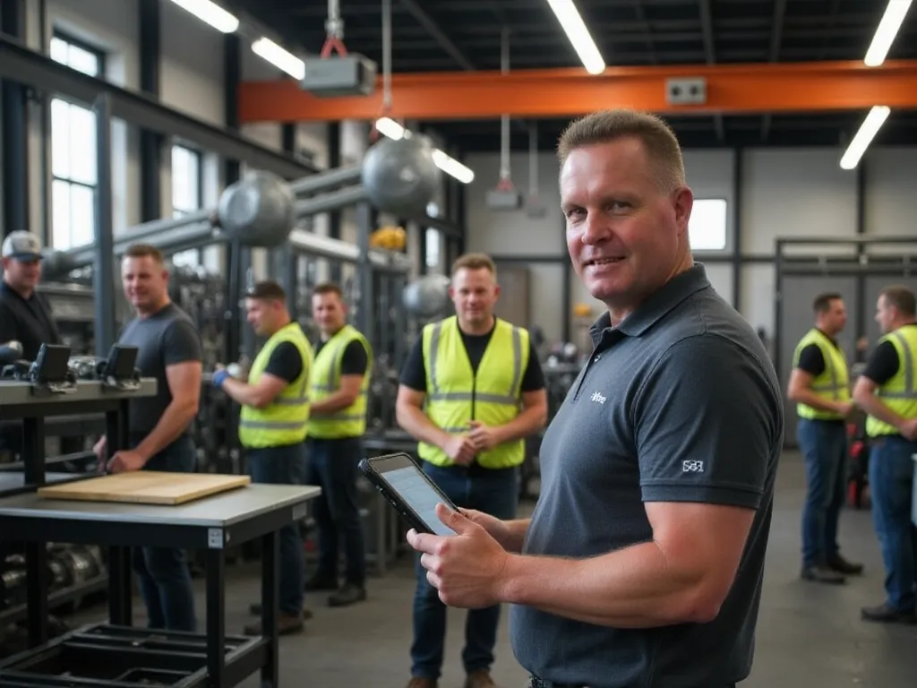 gecertificeerde arbodeskundige neem een RI&E af in de fabriek