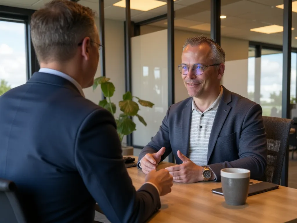 Casemanager in gesprek met een HR medewerker
