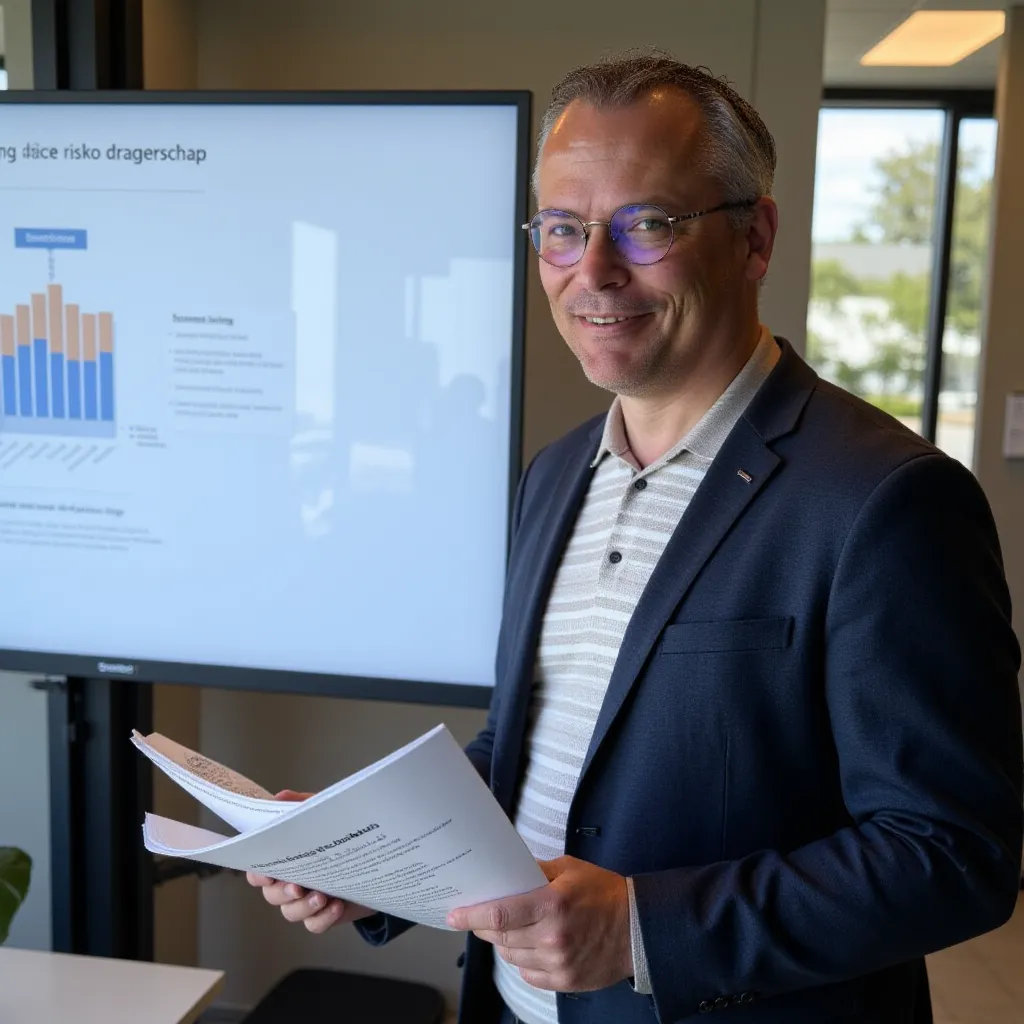 De ERD adviseur bekijkt en rapportage voor een groot digitaal scherm