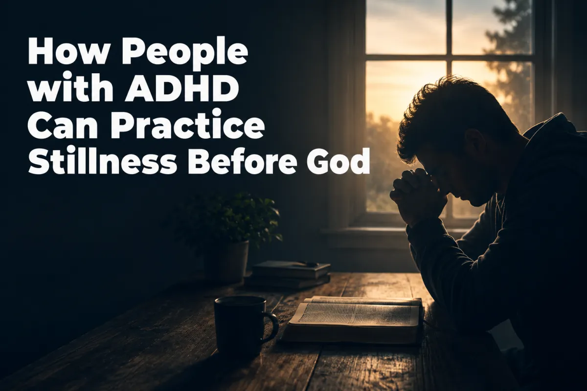 A man sitting by a window practicing stillness before God. How People with ADHD Can Practice Stillness Before God