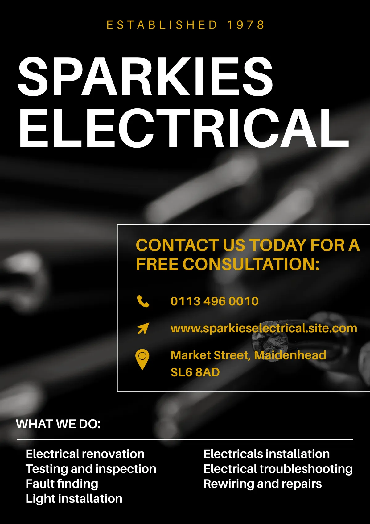 Sample social media post design for a plumber