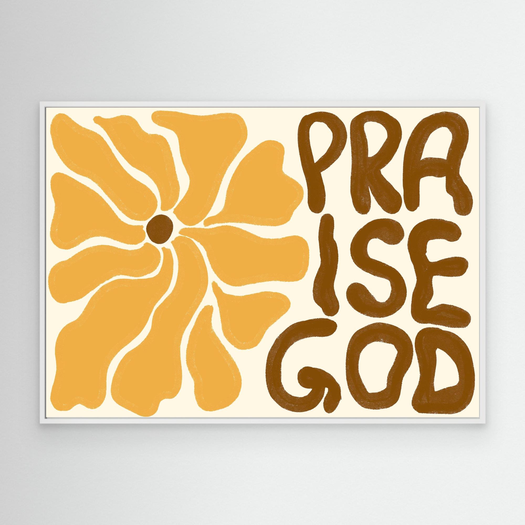 Close crop of the golden flower detail from the Praise God artwork