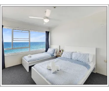 Beach House Rental Unit showing the ocean in background.