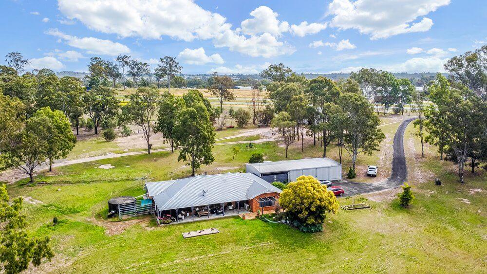 Photo of a house from a drone shot showing the effectiveness of drone photography. 