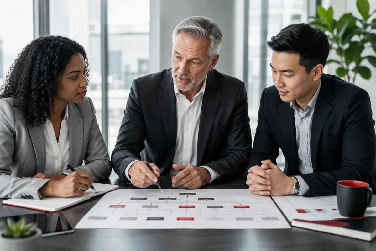 Business leaders developing an organizational succession plan