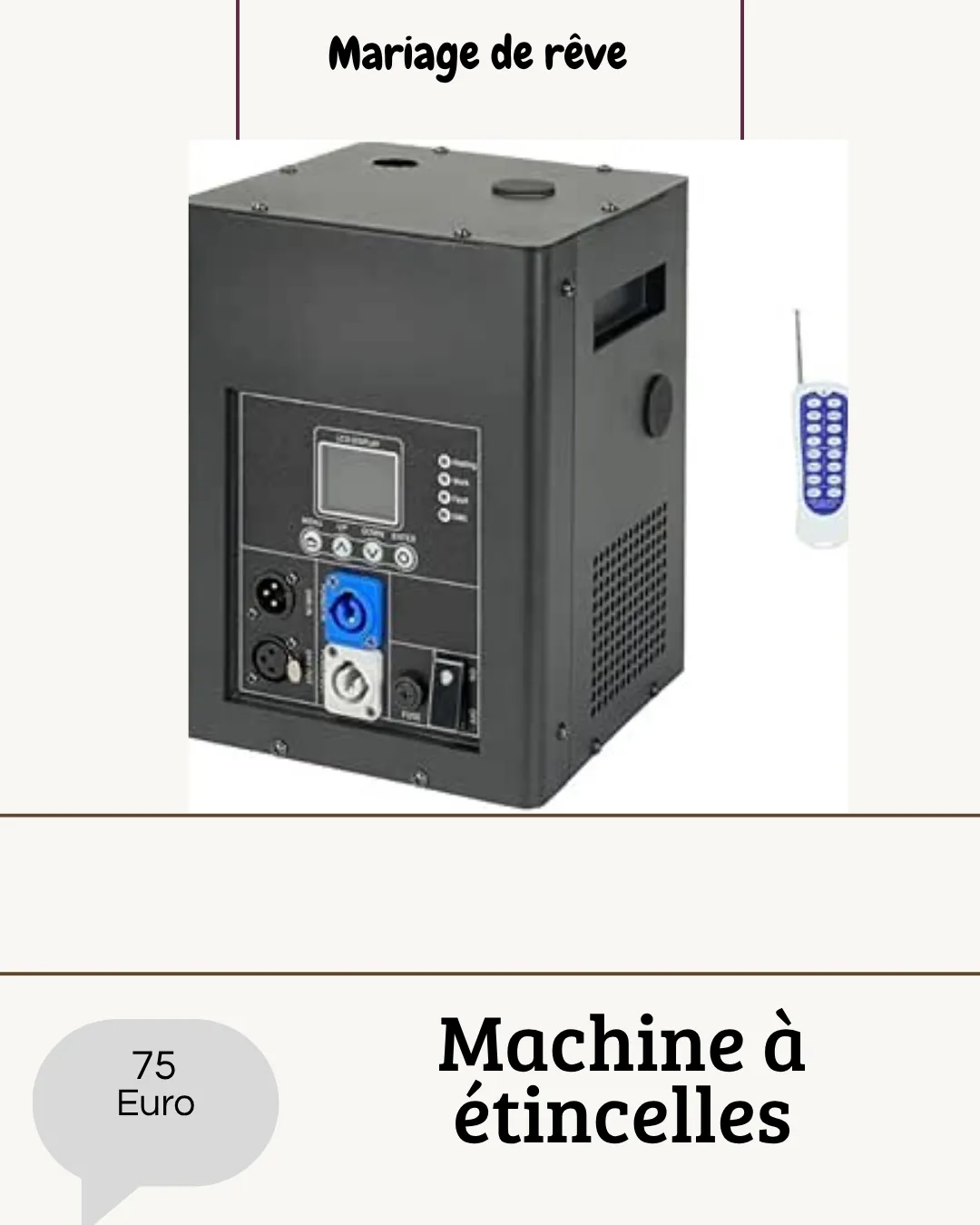 Machine à étincelles