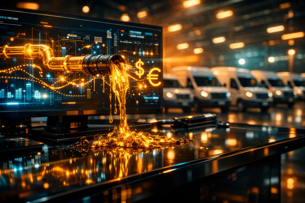 Enterprise plumbing CEO analyzing a 3D AI RevOps command center with holographic ServiceTitan data to close the $1M efficiency gap.