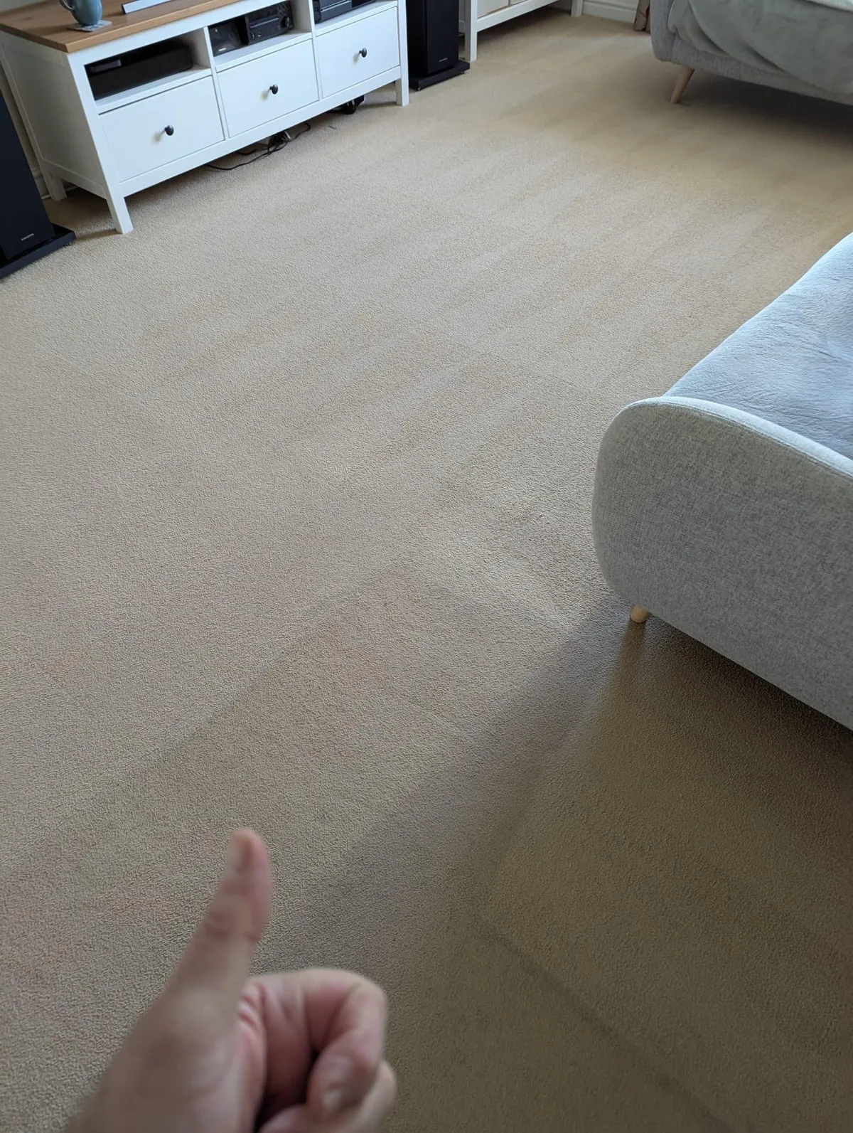 Carpet after Paul has cleaned it with the 8 step process