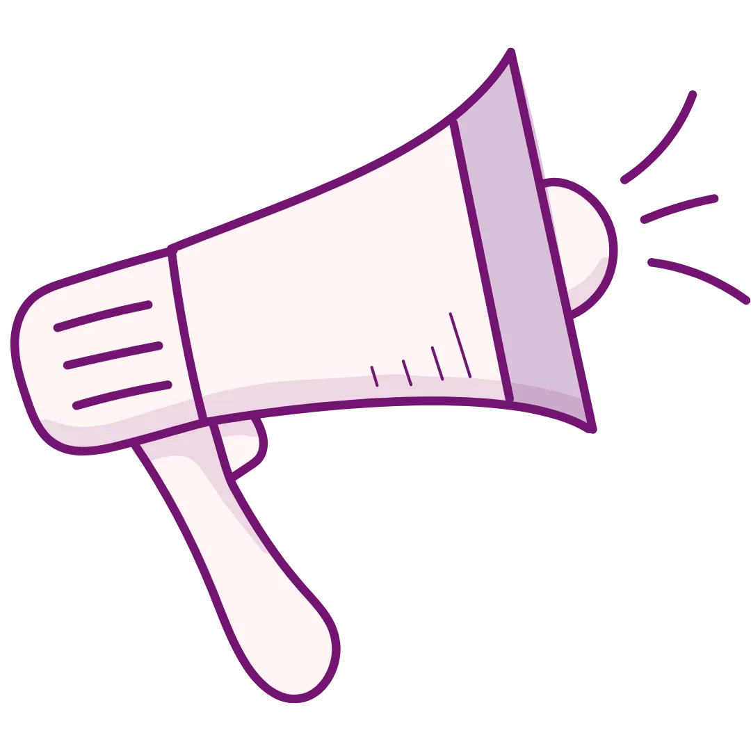 Illustration of a megaphone representing 'ongoing implementation'