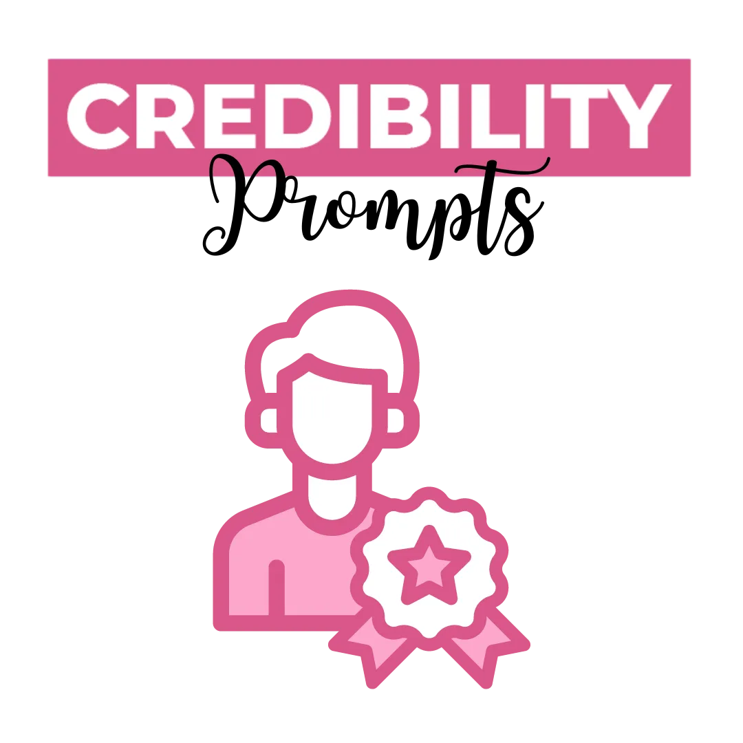 Credibility Prompts: icon of a person with an award