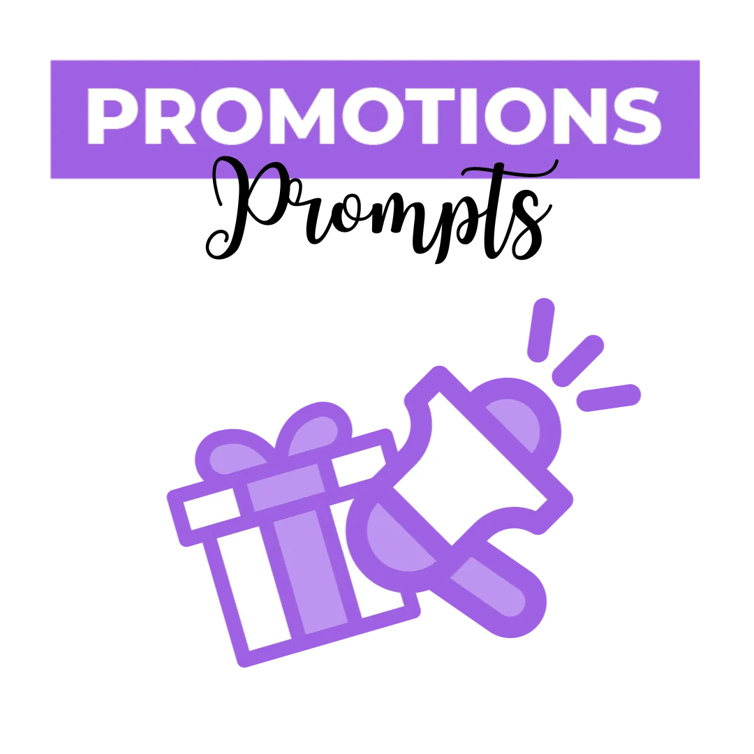 Promotions Prompts: icon of a gift and megaphone