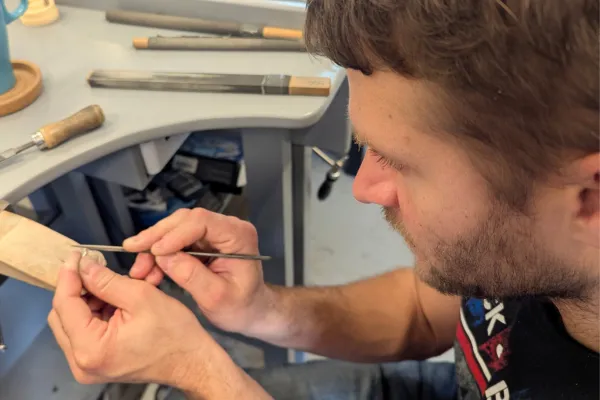 James making his own engagement ring in Bristol