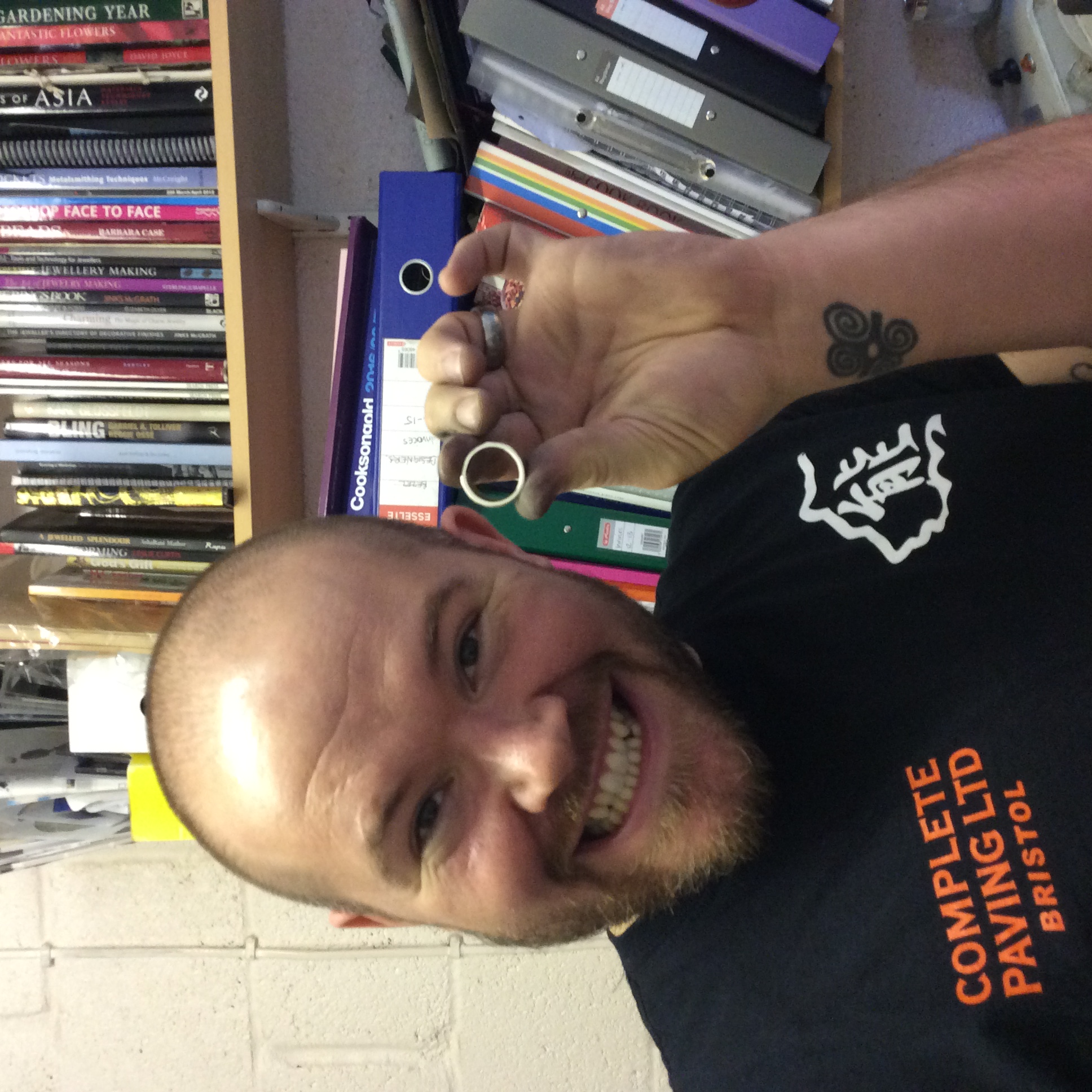 Mike making his own ring in bristol