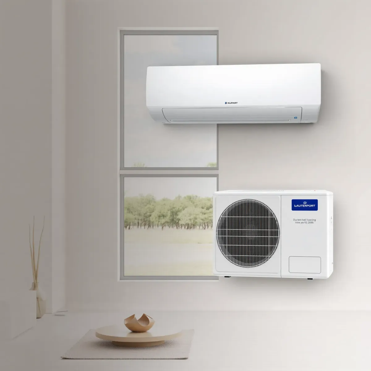 Seamless ductless air conditioning unit installed on a modern interior wall in Weatherford, TX home.