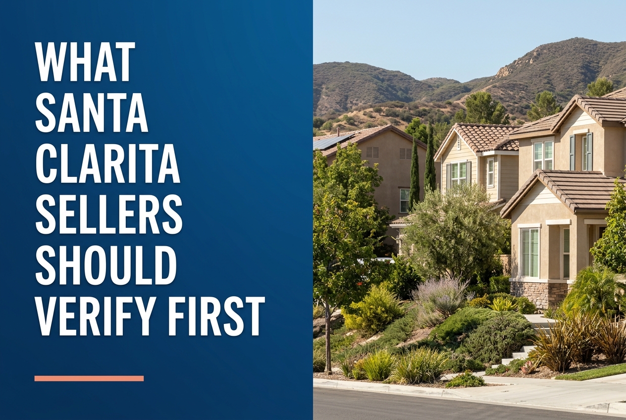 What Santa Clarita Sellers Should Verify First | Dubner