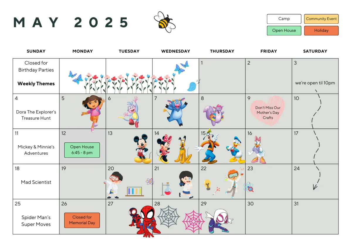 The Hive May 2025 Calendar