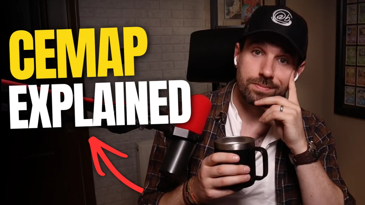 Ash Borland, UK mortgage broker coach, holding a coffee mug next to the text "CeMAP Explained" — providing a complete honest breakdown of the CeMAP qualification, the new 2026 syllabus structure, and what becoming a UK mortgage advisor actually involves.